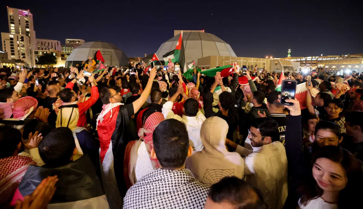 Sebelumnya, capaian terbaik tim berjuluk The Chivalrous ini hanya lolos ke babak perempat final Piala Asia. (Giuseppe CACACE/AFP)