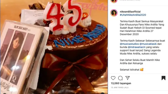 Hari Kelahiran Nike Ardilla, Penggemar Rayakan Secara Virtual