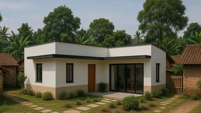 Ide Rumah Minimalis Letter L di Kampung