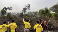 Lahan di Kabupaten Musi Banyuasin Sumsel yang terbakar (Dok. Humas Pemkab Musi Banyuasin / Nefri Inge)