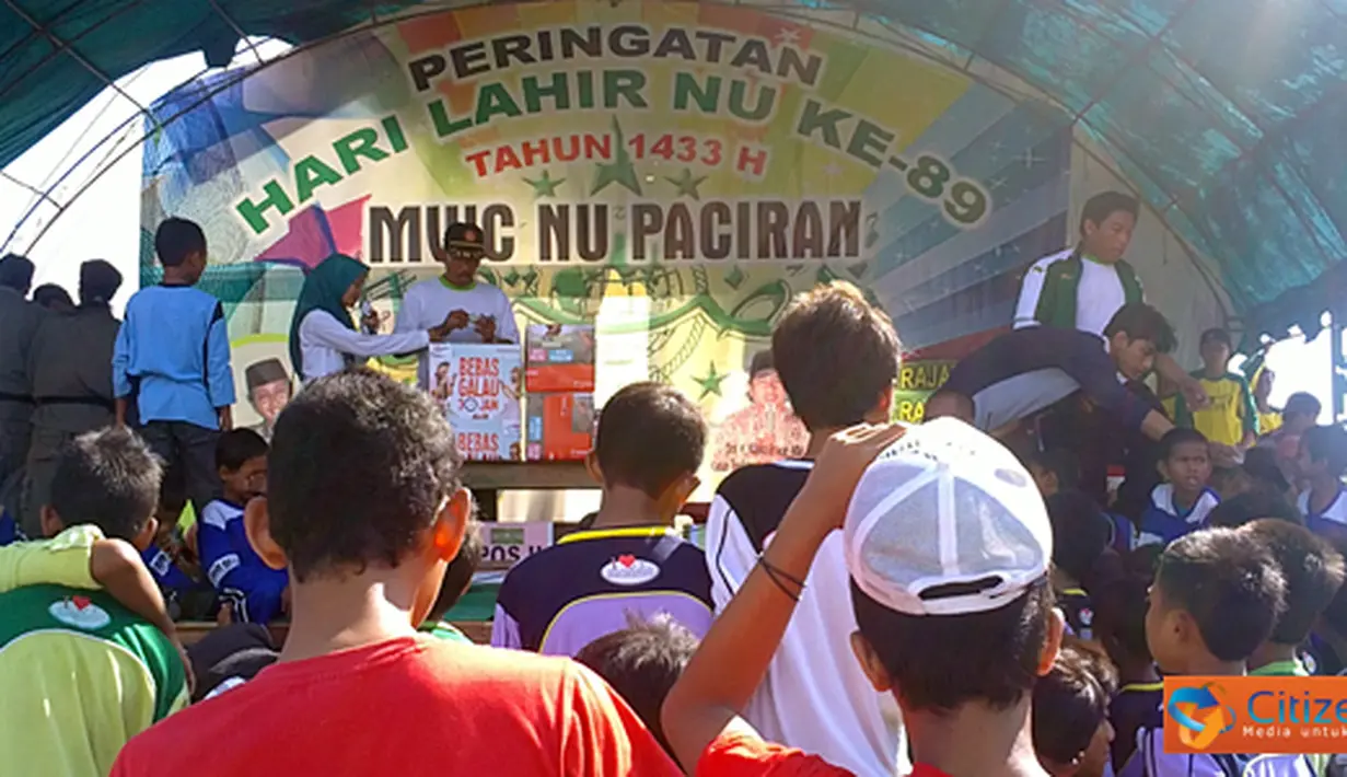 Citizen6, Paciran: Suasana pengundian doorprize jalan sehat harlah NU ke - 89 MWC NU Paciran Lamongan. (Pengirim: Farid)