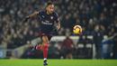 3. Pierre-Emerick Aubameyang (Arsenal) – Penyerang Arsenal Pierre-Emerick Aubameyang berada di urutan ketiga. Striker kelahiran Gabon ini memiliki kecepatan 35,5 km/jam. (AFP/Glyn Kirk)