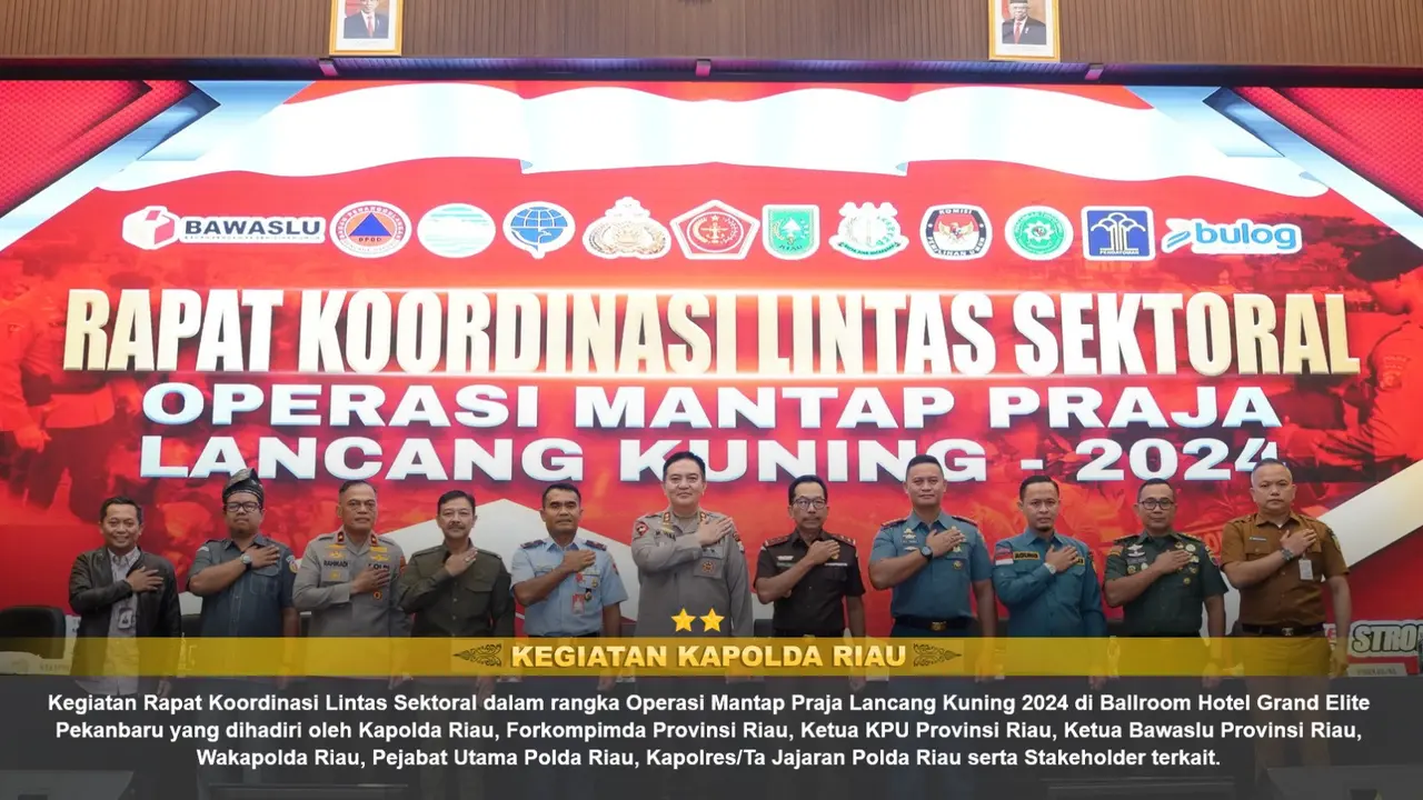 Rapat Koordinasi Lintas Sektoral Provinsi Riau.