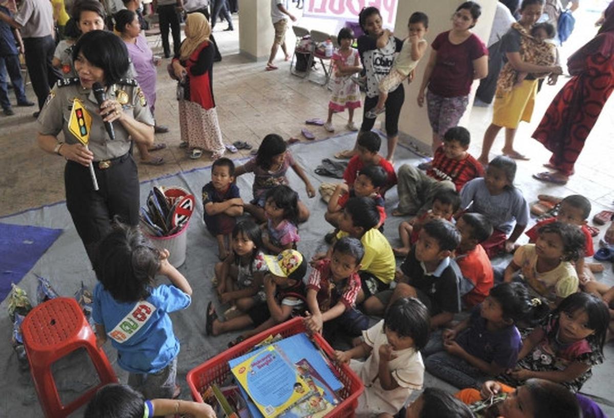 Potret ceria anak-anak Kp Pulo bermain sambil belajar di Rusunawa