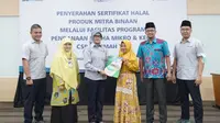 Sejumlah UMKM binaan PT Timah mendapat sertifikasi halal. (Istimewa)