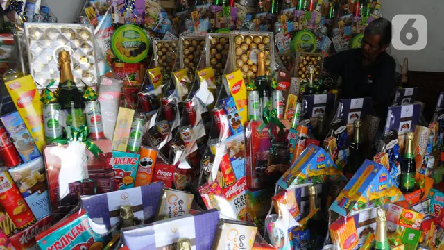 Penjual Parsel Jelang Lebaran di Kawasan Jalan Haji Samali