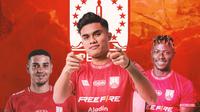 Persis Solo - Ramadhan Sananta Dikelilingi Alexis Messidoro dan Moussa Sidibe (Bola.com/Adreanus Titus)