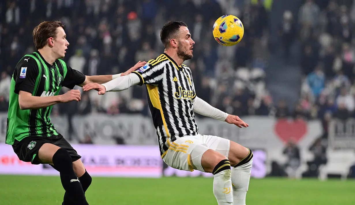 Dengan kemenangan ini, Juventus masih berada pada posisi kedua klasemen sementara dengan poin 49, terpaut dua angka dari Inter Milan. Sedangkan, Sassuolo ada di urutan 14 dengan poin 19. (Marco Alpozzi/LaPresse via AP)