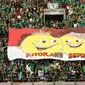 Suporter Persebaya Surabaya mengirimkan pesan perdamaian pada laga melawan Persija Jakarta, Sabtu (24/8/2019). (Dok Persebaya)