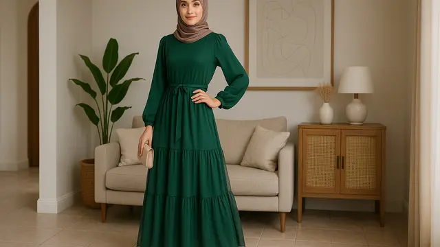 7 Rekomendasi Gamis untuk Kondangan Malam Hari 2025, Tampil Anggun Tanpa Terlalu Mencolok