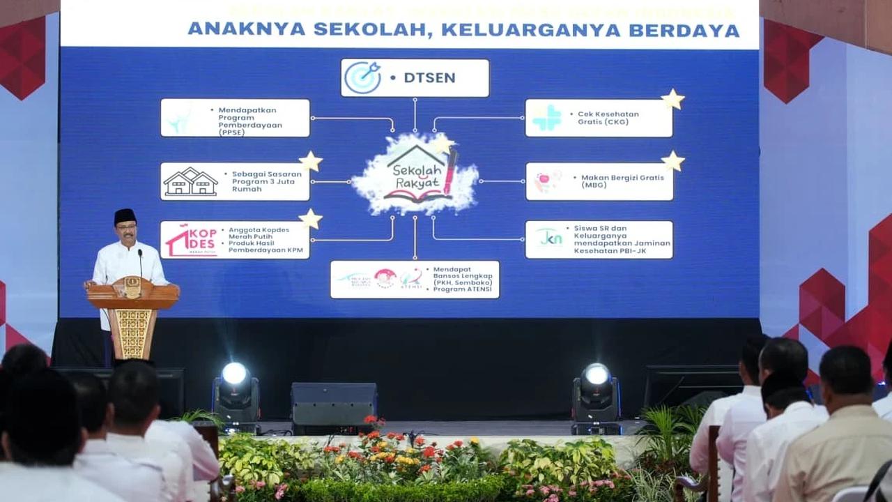 Mensos Gus Ipul di acara Kolaborasi Program Prioritas Presiden dalam rangka Membangun Sumber Daya Manusia Menuju Kemandirian Ekonomi