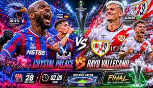 Cover Final Conference League: Crystal Palace Vs Rayo Vallecano. (Chatgpt/Bola.com)