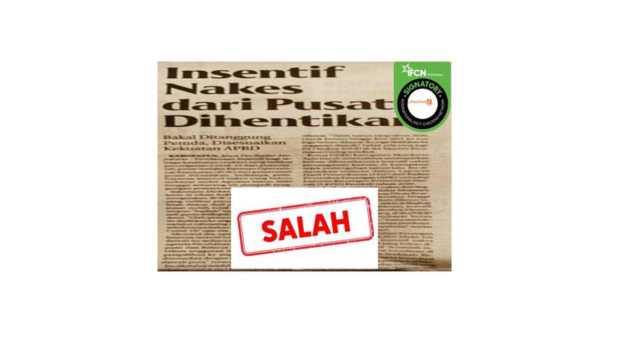 Cek Fakta insentif nakes