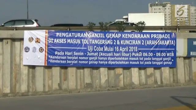 Mulai Senin 16 April 2018 uji coba sistem ganjil genap akan diberlakukan di Tol Tangerang-Jakarta. guna menunjang uji coba ini pemerintah menyediakan kanting parkir dan bus premium