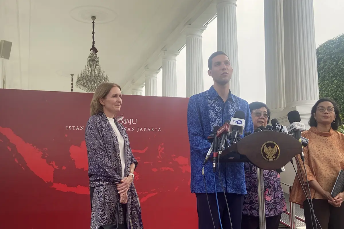 Menteri Iklim dan Lingkungan Norwegia, Andreas Bjelland Eriksen di Istana Merdeka Jakarta, Minggu (2/6/2024) sore.
