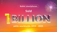 Xiaomi umumkan penjualan 1 miliar perangkat Redmi dalam 10 tahun sejak kehadirannya di tahun 2013. (Foto: Xiaomi)