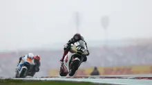 Pembalap Honda Team Asia Mario Suryo Aji saat balapan di Moto2 Amerika Serikat di COTA. (Honda Team Asia)