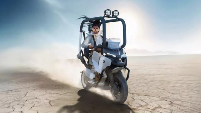 BMW Vision CE, Skuter Listrik Canggih yang Bisa Dikendarai Tanpa Helm (Carscoops)