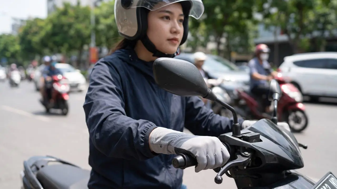 Model Sarung Tangan Motor Wanita Terbaik untuk Menemani Perjalanan di Bawah Terik Matahari