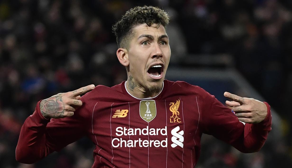 Roberto Firmino - Keganasan Firmino di lini depan Liverpool di dua musim terakhir menjadi ancaman bagi setiap tim lawan. Pemain asal Brasil ini membuktikan ketajamannya dengan torehan 56 gol bersama skuat The Reds di kompetisi Premier League. (AFP/Javier Soriano)