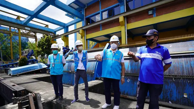 PLN melakukan inspeksi pada rumah Rumah Pompa Cideng yang berlokasi di Cideng, Gambir, Jakarta Pusat. (Dok PLN)