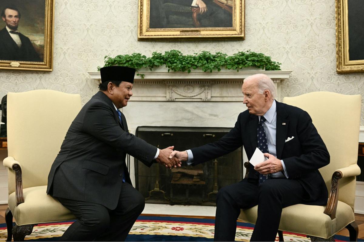 Prabowo bertemu Presiden AS Joe Biden di Washington DC