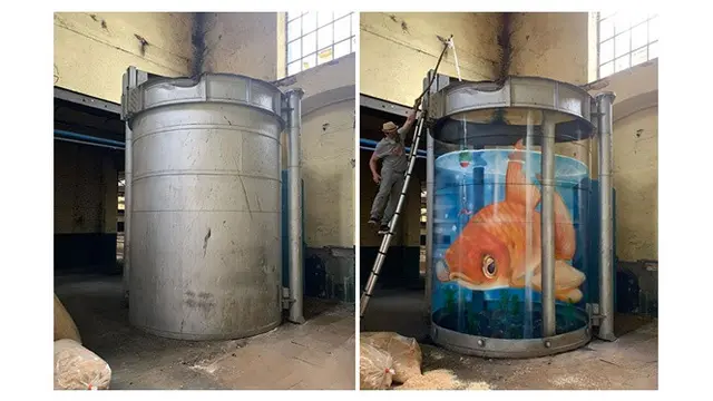 6 Potret Grafiti 3D di Tempat Usang Ini Detailnya Sempurna, Bak Sungguhan