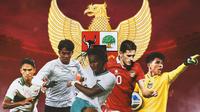 Timnas Indonesia - Cahya Supriadi, Justin Hubner, Kakang Rudianto, Marselino Ferdinan, Ronaldo Kwateh (Bola.com/Adreanus Titus)