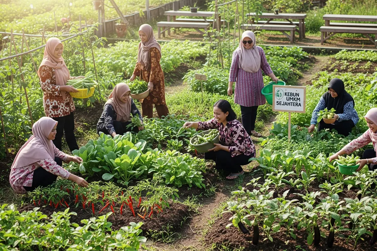 Ide Kebun Sayur untuk Ibu-ibu Komunitas UMKM/Gemini AI