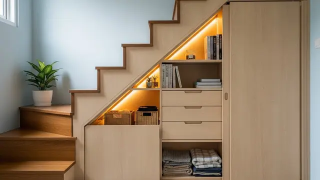 Desain Rumah Kecil dengan Ruang Gudang Tersembunyi