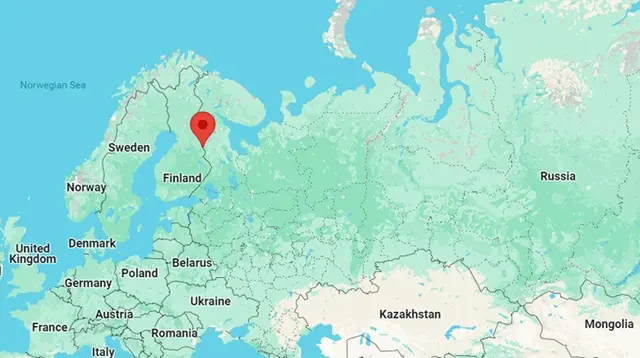 Ilustrasi perbatasan Finlandia dan Rusia. (Dok. Tangkapan layar Google Maps)