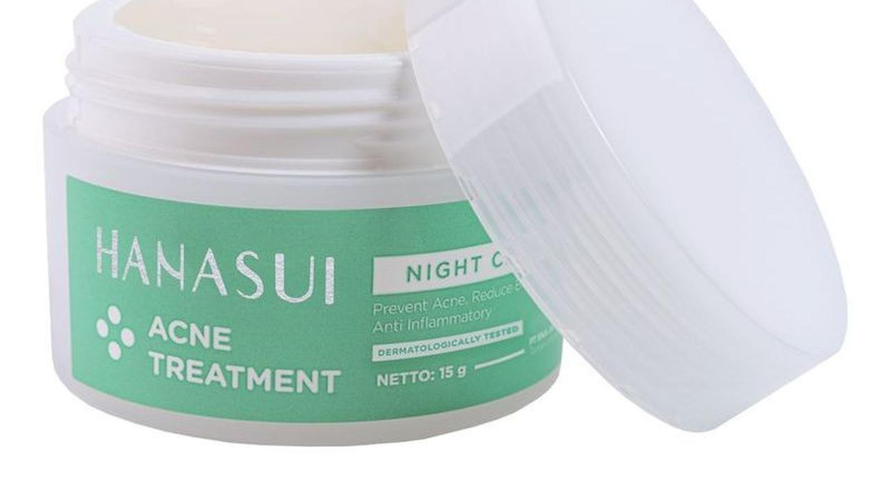 4. Hanasui Acne Treatment Night Cream: Krim Malam Terjangkau dengan Formula Lengkap