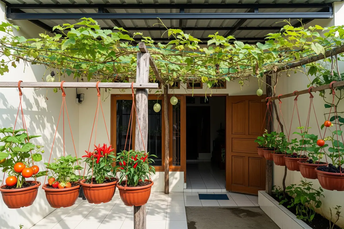 Kebun Buah Gantung di Teras Rumah