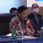 Menteri Kesehatan RI Budi Gunadi Sadikin selaku Chairman Menteri Kesehatan se-ASEAN memimpin "15th ASEAN Health Ministers Meeting and Related Meetings" di Hotel Conrad, Nusa Dua Bali pada Sabtu, 14 Mei 2022. (Dok Kementerian Kesehatan RI)