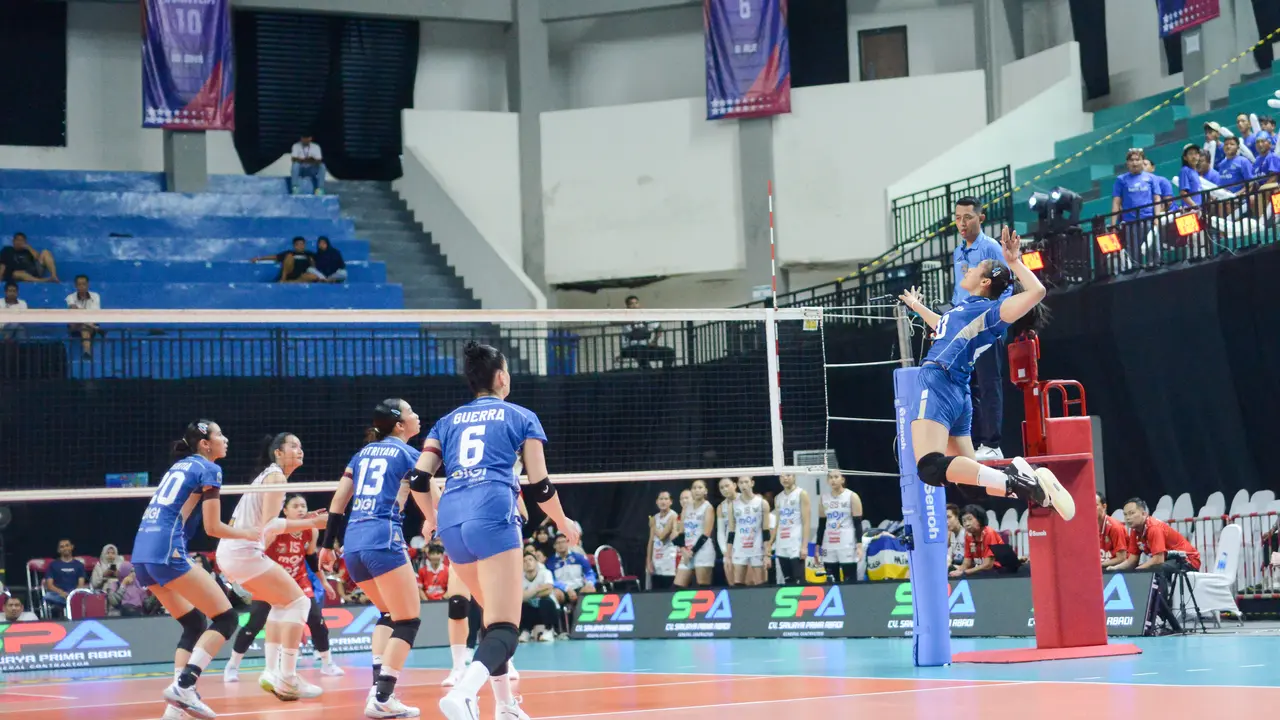 Aksi Bandung bjb Tandamata di Proliga 2026 saat melawan Medan Falcons