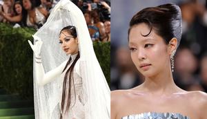 Lisa dan Jennie Blackpink di Met Gala 2026. (Julian Hamilton - Mike Coppola  / GETTY IMAGES NORTH AMERICA / Getty Images via AFP/)