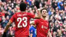 Kemenangan berhasil diperoleh Liverpool dalam laga ronde keempat Piala FA melawan Cardiff City yang digelar di Anfield pada Minggu (6/2/2022) malam WIB. (AFP/Paul Ellis)