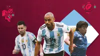 Timnas Argentina - Lionel Messi, Javier Mascherano, Diego Maradona (Bola.com/Adreanus Titus)