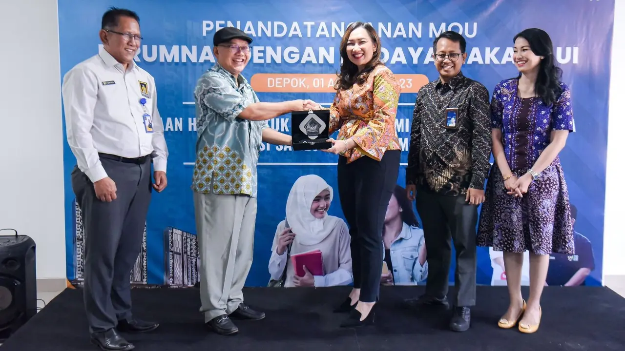 Kerja sama antara Perum Perumnas dengan Universitas Indonesia (UI) dalam hal penyediaan hunian bagi para dosen dan mahasiswa. (Dok Perumnas)