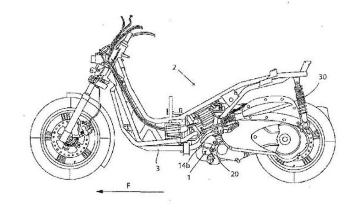 Desain Rangka Skutik BMW