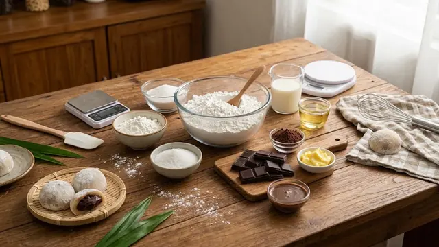 Resep Mochi Tepung Ketan Isi Cokelat yang Dibuat Tanpa Oven/AI Generated