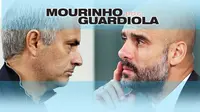 Mourinho vs Guardiola (Liputan6.com/Abdillah)