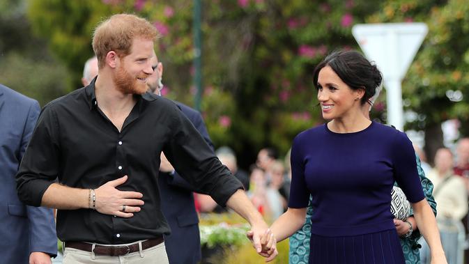 Pangeran Harry dan Meghan Markle. (Michael Bradley/Pool/AFP)