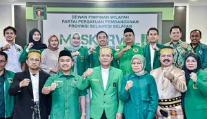 Dewan Pimpinan Wilayah (DPW) Partai Persatuan Pembangunan (PPP) Sulawesi Selatan (Sulsel) telah selesai menggelar kegiatan Musyawarah Kerja Wilayah (Mukerwil) yang bertemakan &ldquo;Refleksi dan Komitmen Politik PPP Pasca Pileg, Menuju Pilkada 2024&rdquo;, di Claro Hotel, Sabtu (6/7/2024) (Istimewa)