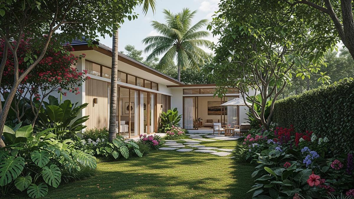 5 Inspirasi Rumah 1 Lantai dengan Halaman Belakang Terbuka yang Nyaman dan Estetik