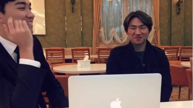 Bernard Dinata bersama Daesung `BigBang` (Instagram@bernarddinata)
