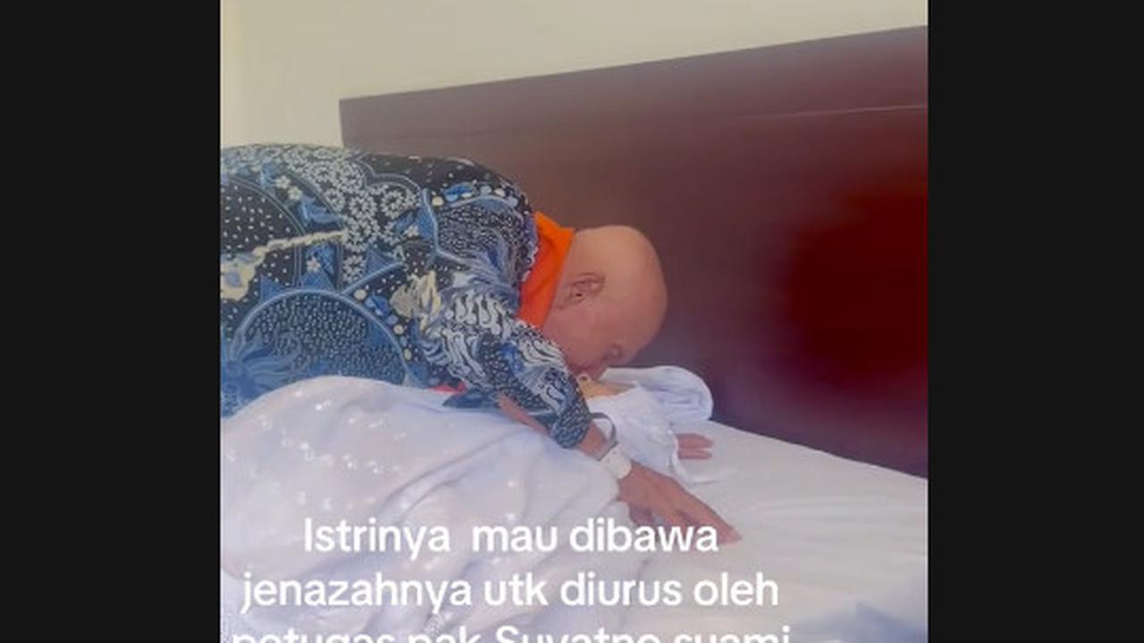 Banjir Air Mata, Momen Haru Kakek Jemaah Haji Cium Sang Istri untuk Terakhir Kali karena Meninggal di Tanah Suci