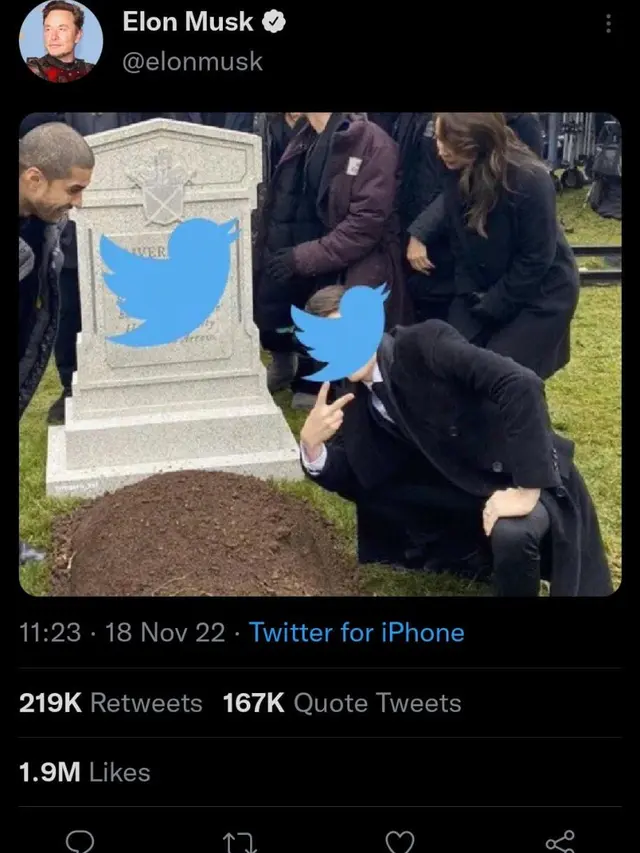 Meme Twitter Buatan Elon Musk yang Menjadi Trending Usai Isu Tutupnya Twitter