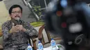 Ramson Siagian Anggota Komisi VII DPR dari Fraksi Partai Gerindra menjadi narasumber pada Diskusi "Revisi UU Migas" di Press room DPR, Kompleks Parlemen Senayan, Jakarta, Selasa (17/3/2015).(Liputan6.com/Andrian M Tunay)