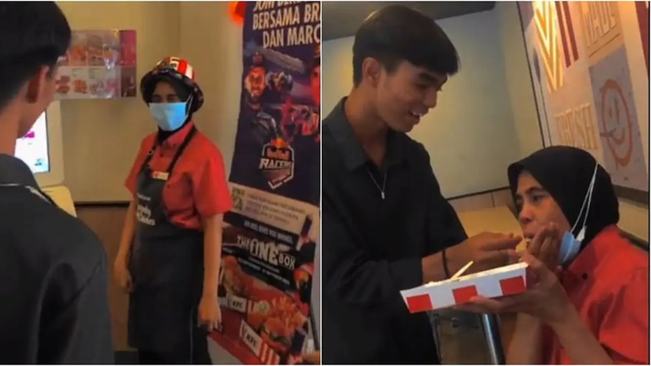 Momen Pria Beri Kejutan Ulang Tahun untuk Ibu di Tempat Kerja Ini Bikin Haru